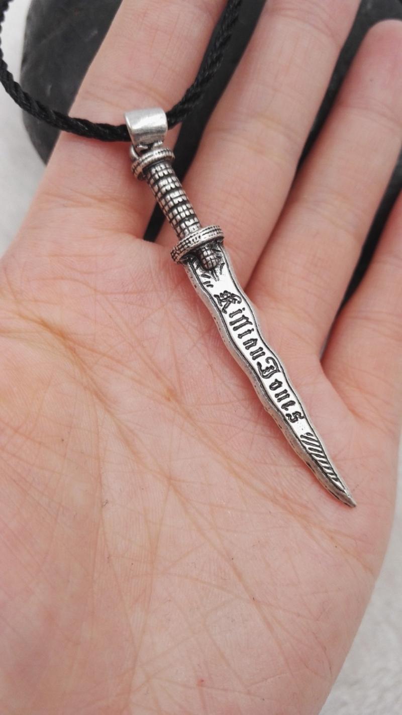 

Pendant Necklaces Antique Silver Plated Once Upon A Time Killian Jones Necklace Rumplestiltskin Dagger Women SanLan