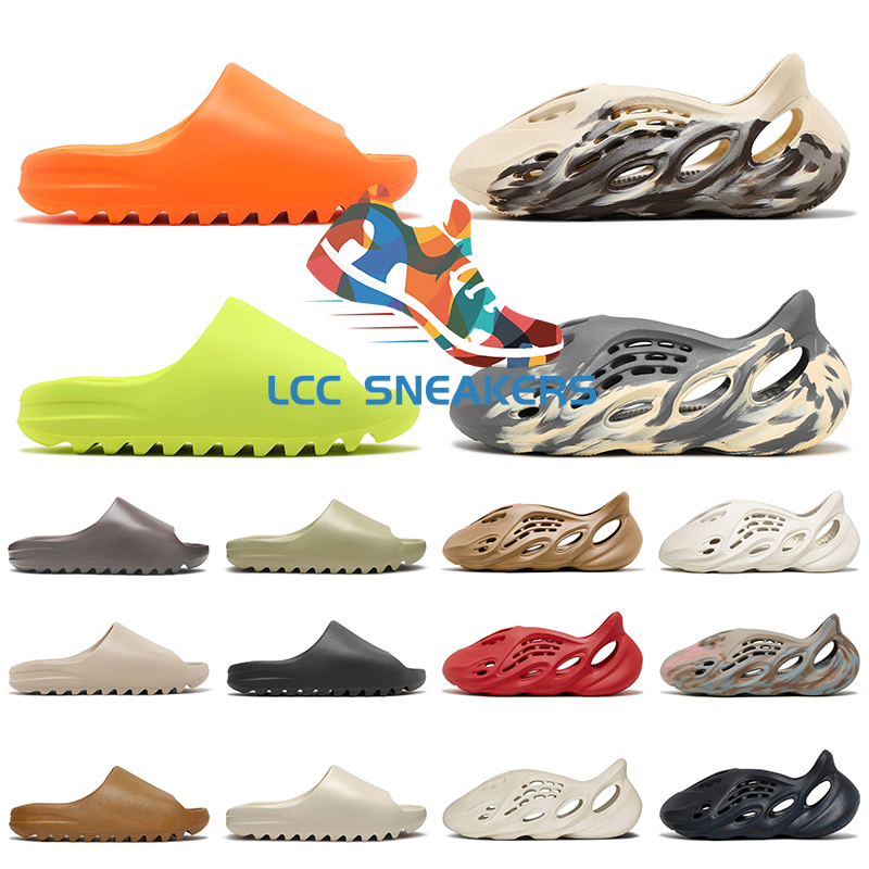 

Summer Rubber Slippers Slides Vermilion Moon Grey Onyx Enflame Orange Bone Ararat Resin Desert Sand Grey Core Ochre Flat Beach Slipper White Black Mineral Blue, Shown