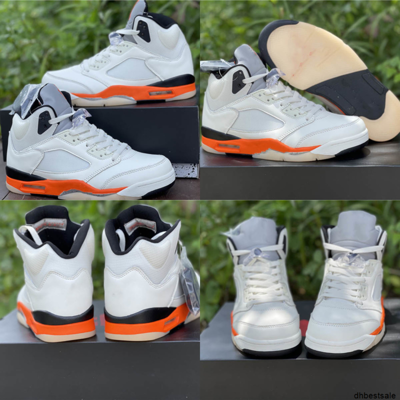 

2021 Man Basketball shoes Jumpman 5s Total Orange sport Running Trainers Shattered Backboard Orange-Blaze Real Suede Fashion Sneakers 40-47, #1