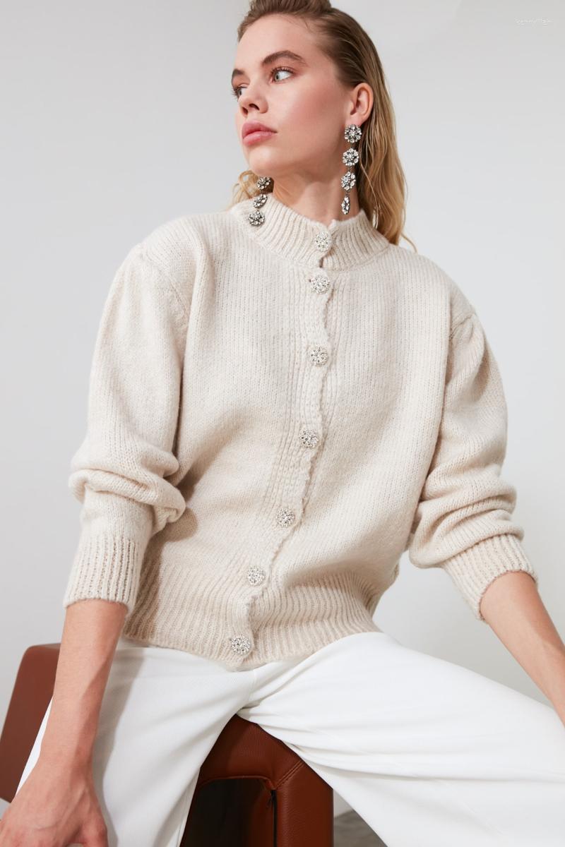 

Women' Knits & Tees Trendyol Jewelry Button Detail Knitwear Cardigan TWOAW21HI0034Women' Kenn22, Anthracite