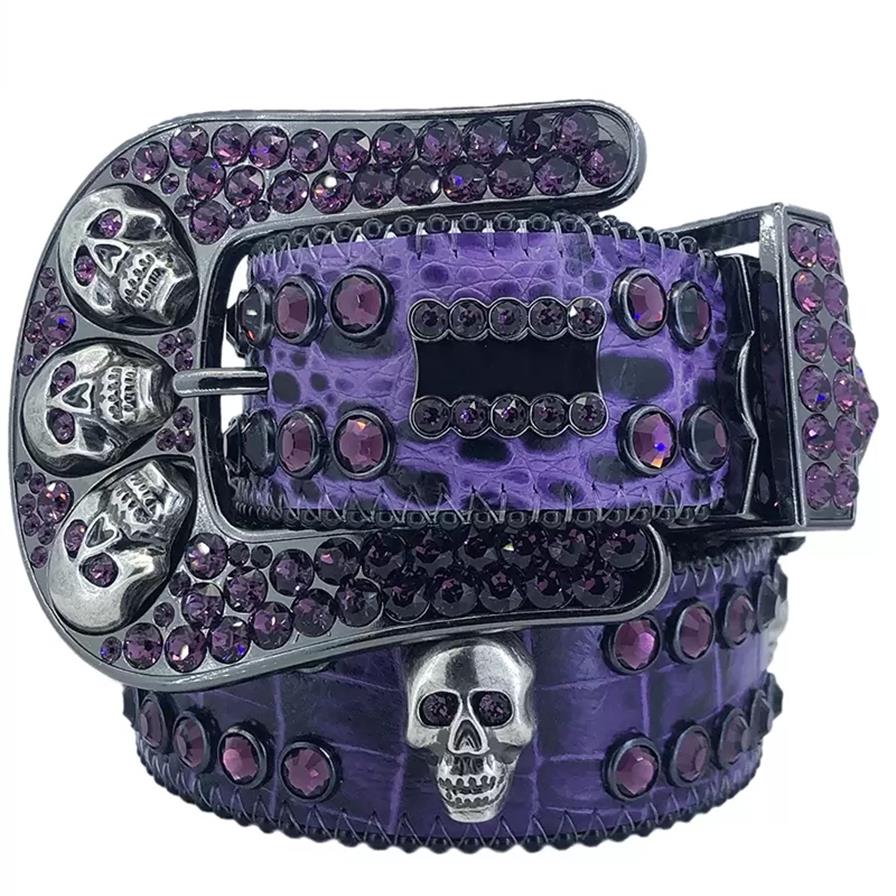 

Rhinestone belt Designer Belts BB Belts For Men Women Classic BB High Quality Waistband Skull Buckle Womens Cintura Ceintures 2202224F, Multi