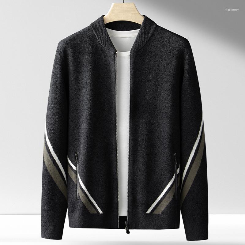 

Men's Sweaters Spring Autumn Men's Cashmere Woolen Cardigan Fashion Knit Sweater Coats Jackets Male Casual Outerwear Thick Q14Men's Mari, Black