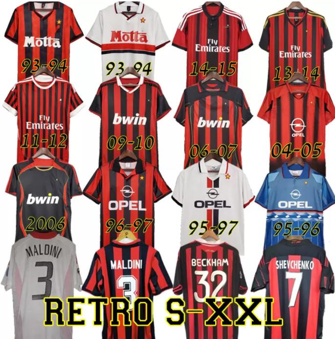 

Retro shirts home 96 97 99 Gullit SOCCER JERSEY 02 03 04 05 Maldini Van Basten football RONALDO KAKA Inzaghi AC 06 07 MILAN 09 10 Rivaldo SHEVCHENKO Baresi Nesta Seedorf, Grey