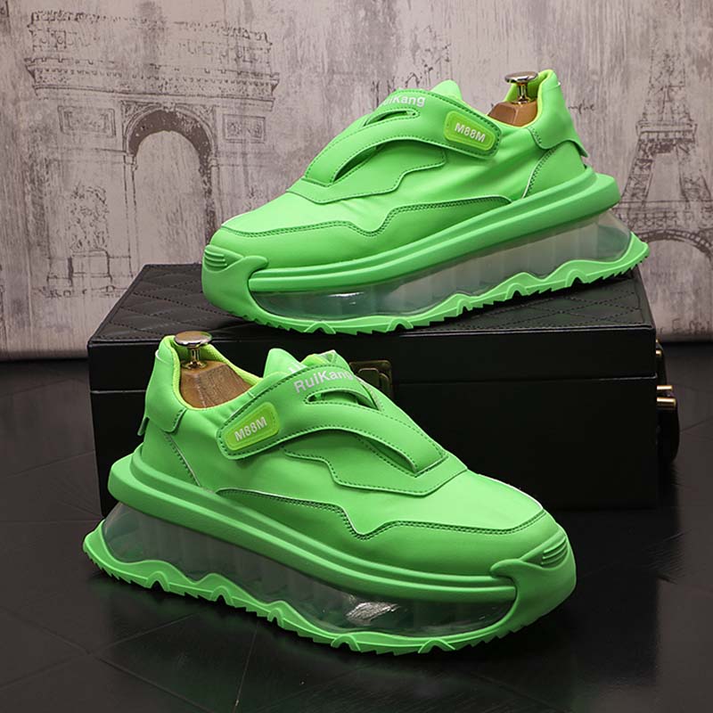 

summer Luxury casual designer Men platform flats Shoes air cushion Breathable skateboard Man Trending Sneakers for streets web celebrity