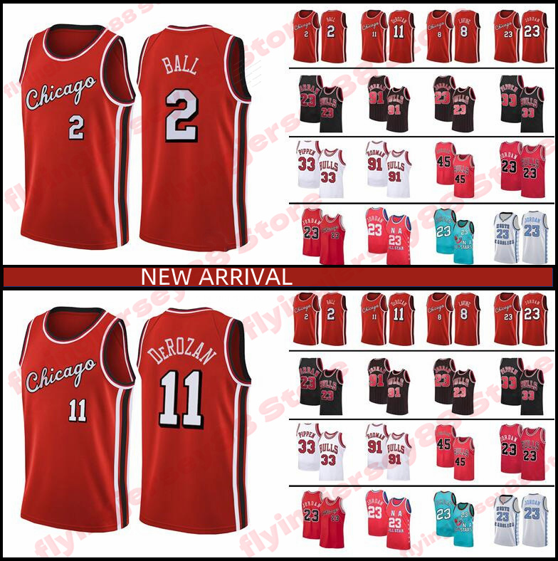 

Basketball Jerseys Chicago''Bulls''DeMar 11 DeRozan Zach 8 LaVine Lonzo Rose 2 Ball Jersey 23 Micheal Scottie Dennis 33 Pippen 91 Rodman Throwback Mens, Retro