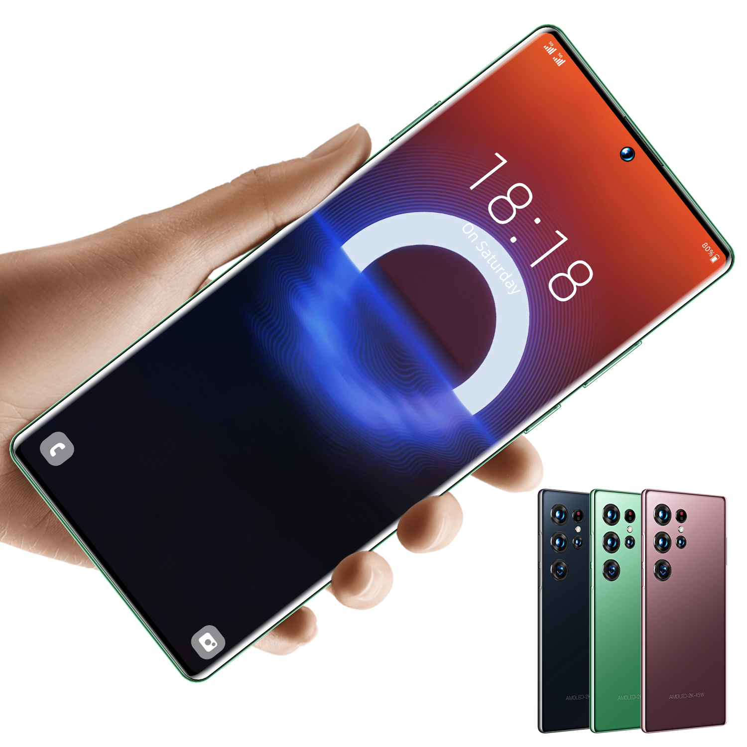 2022 Hot Selling Mobilephone 512GB Andriod Phone 10 Core 7300mAh Large Capacity 48MP Smartphones 4G 5G Unlock Global Version-image-783513365