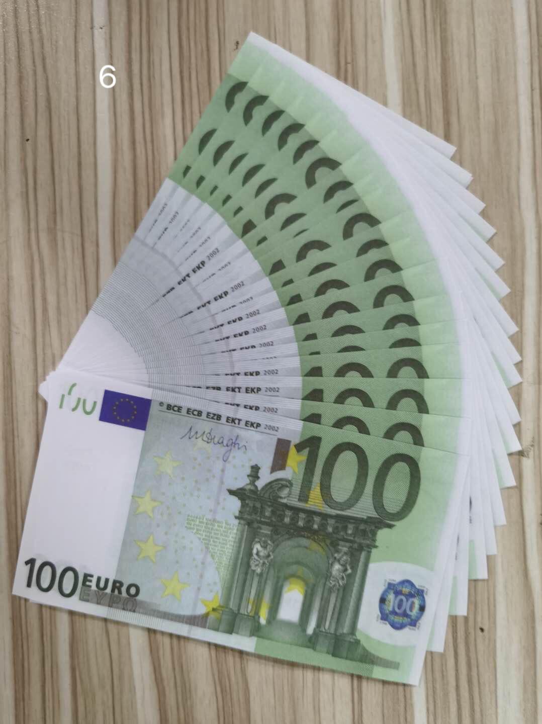 

100 Business Realistic Nightclub Prop Copy Note Fake Most Play Money Bank Paper Euros Movie For Collection04 Wkpir