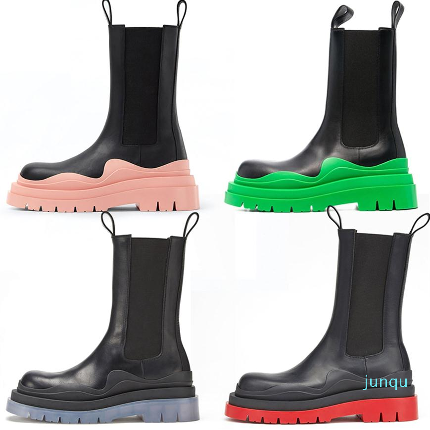 

Chelsea Chunky Woman Luxurious Boots Fashion Platform Designer Sneakers All Black Pink Green Purple Red Yellow Contrast-Sole, 1 (1)