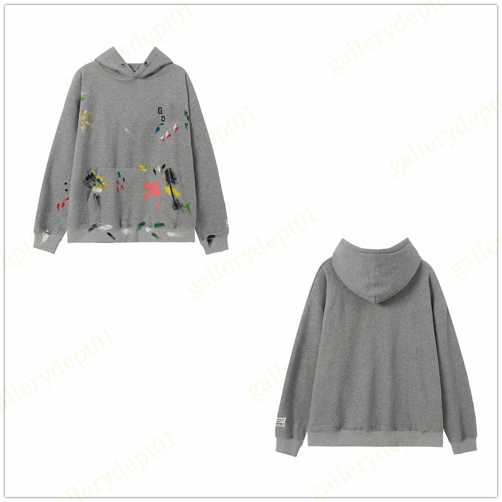 

men hoodie designer hoodies high street vintage washed distressed tech fleeces men sweatshirts splash ink hip hop trend plus size sweaters hoody oversized hoodys A1, 1pcs button