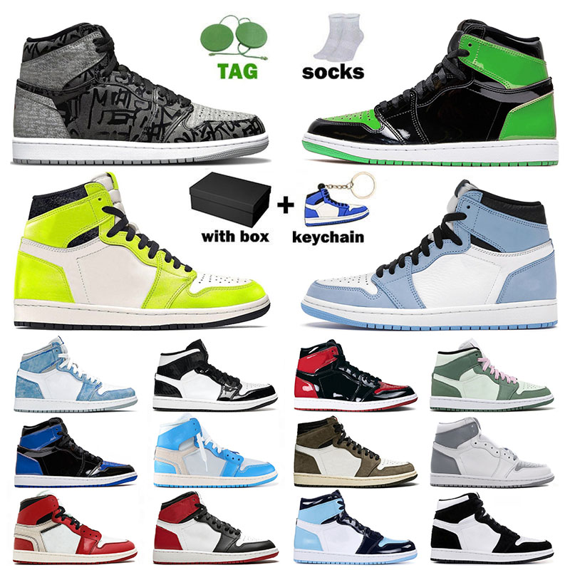 

Basketball Shoes Jumpman 1 1s Mens Womens Sports Sneakers Cactus Jack Visionaire Mid Carbon Fiber Dutch Green Patent Royal Blue Designer Trianers Size 12, 36-46 patent royal blue