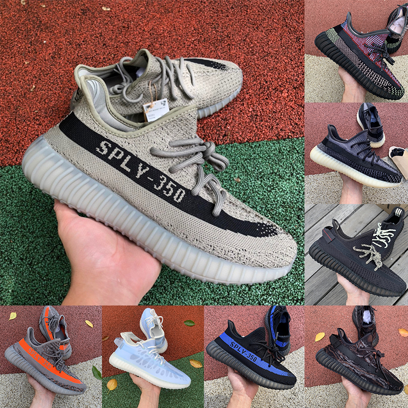 Adidas 1: 1 Yeezy Boost 350 V2 Chaussures Pour Hommes Femmes Taille 36-48 AAAAA Baskets De Qualité Date Beige Noir Éblouissant Bleu Zebra Oreo SP