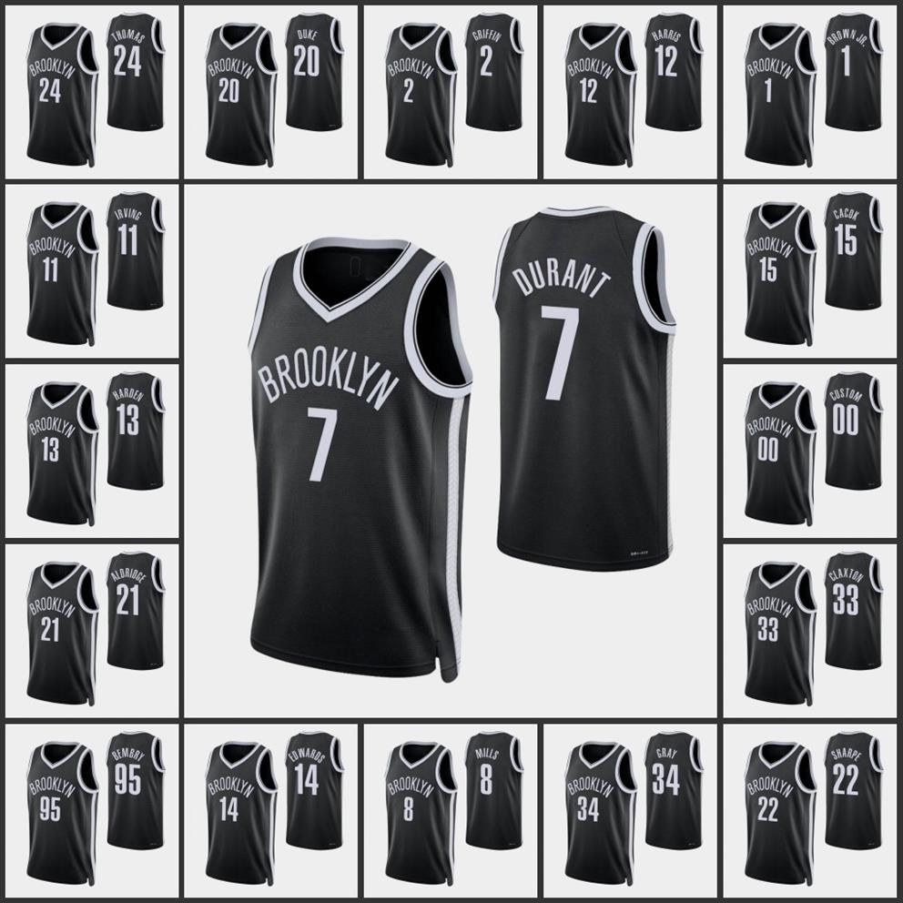 

Brooklyn''Nets''James Harden Men Kyrie Irving Kevin Durant LaMarcus Aldridge DayRon Sharpe 75th Anniversary Di156V