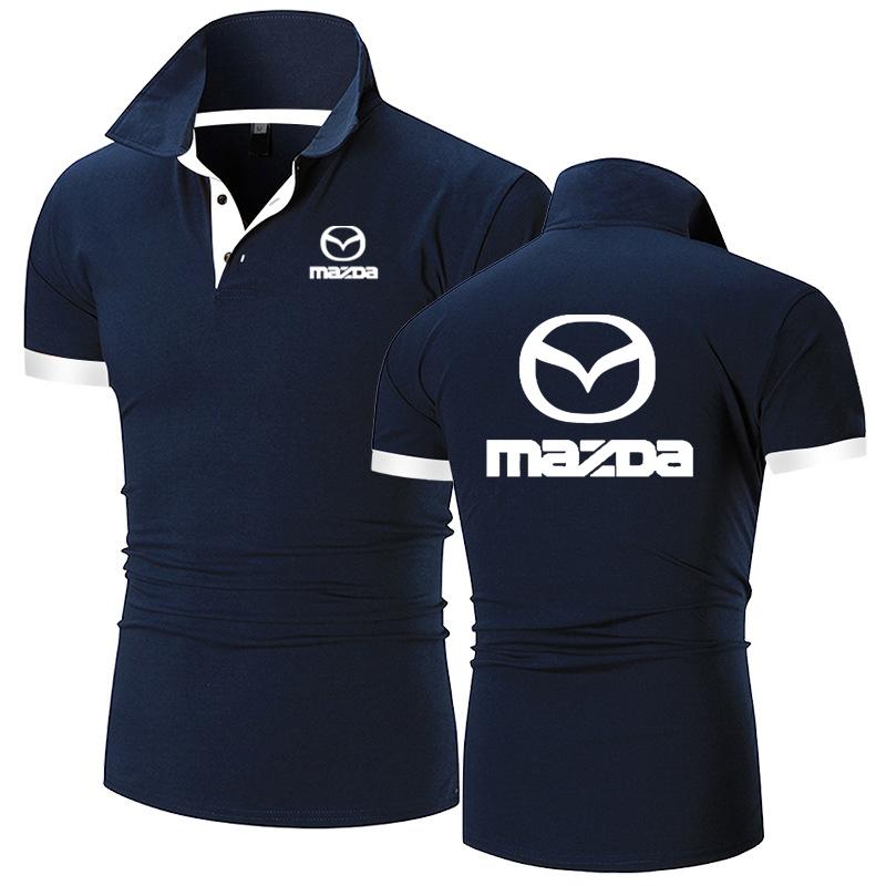Polos pour hommes Chemise pour hommes d'été Mazda Impression Casual Coton de haute qualité à manches courtes Homme Harajuku Tops classiques T-shi