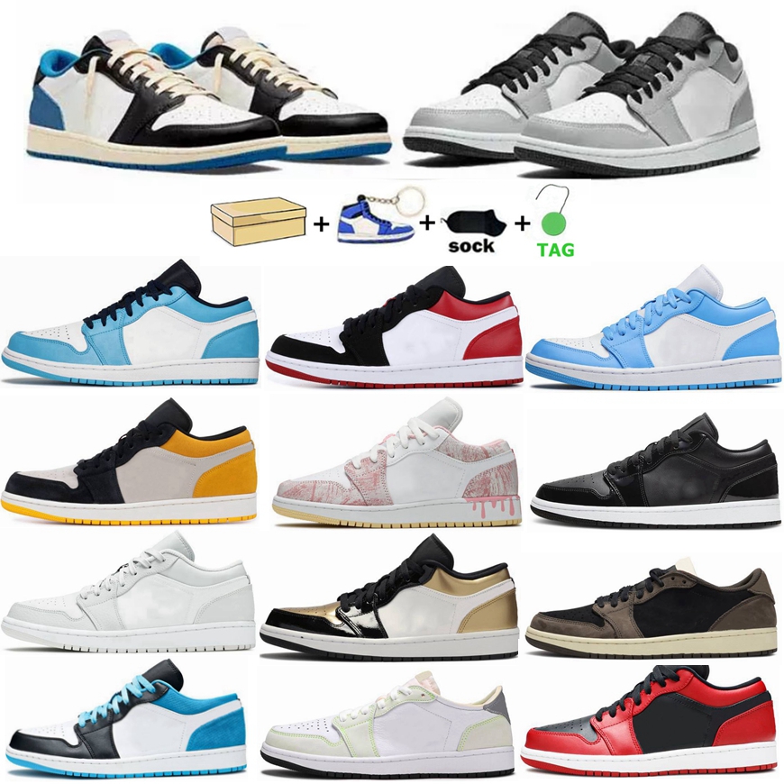 

Low cut Jumpman 1 lows OG 1s Mens Basketball Shoes Electro Orange Obsidian UNC Hyper Royal University Blue Lucky Green Bred Patent Women man Sneakers 36-45, 25