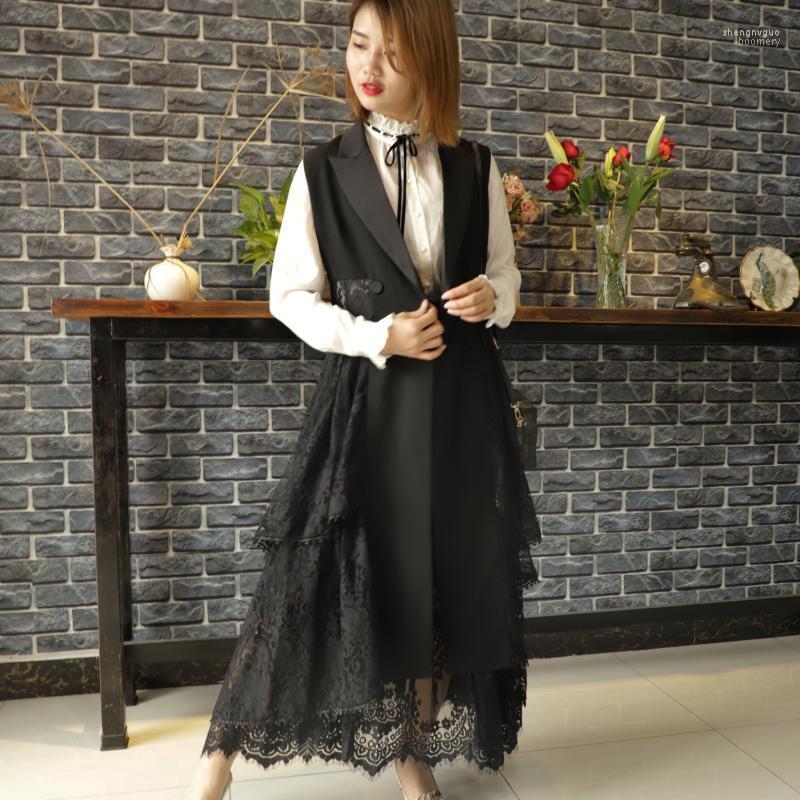 

Women' Jackets Spring / Summer 2022 Ladies Lace Patchwork Jacket, Black