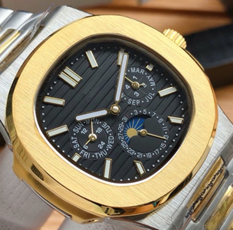 

Men Fashionable mechanical Watch sapphire Mirror Waterproof multi-functional design stainless steel strap luminous, 19