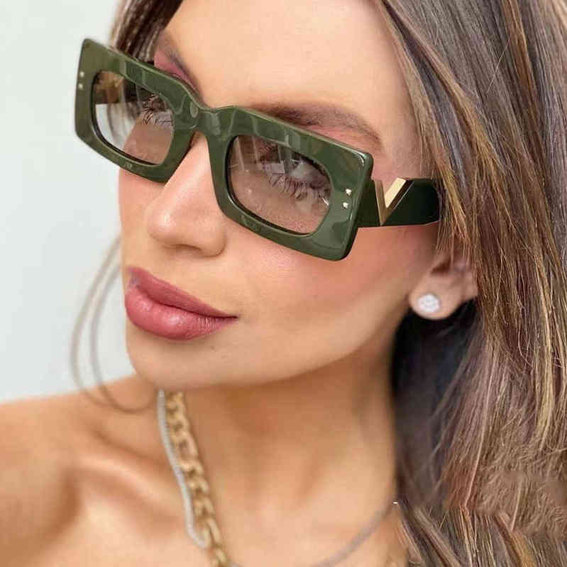 

Sun glass 2022 new fashion small frame rice nail square Sunglasses Women's fashionable high-grade Sunglasses