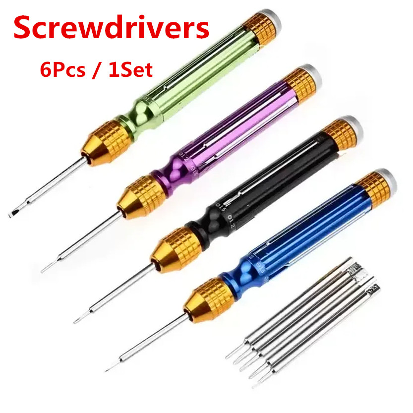 

New 6 Pcs 1 Set High Quality Repair Tools Open Screwdrivers for Mobile Phones Herramientas Colorful Set of Screwdriver Wholesale