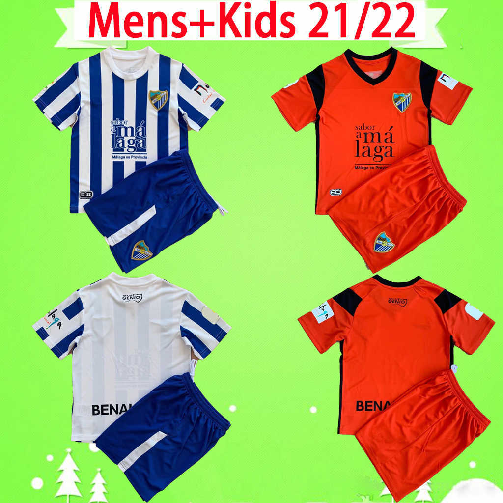 

Adult Kids kit 21 22 Malaga Soccer Jerseys boys set Malaga 2021 2022 K. Bare JUANPI ADRIAN Football Shirt BAR Casas Juankar camiseta de