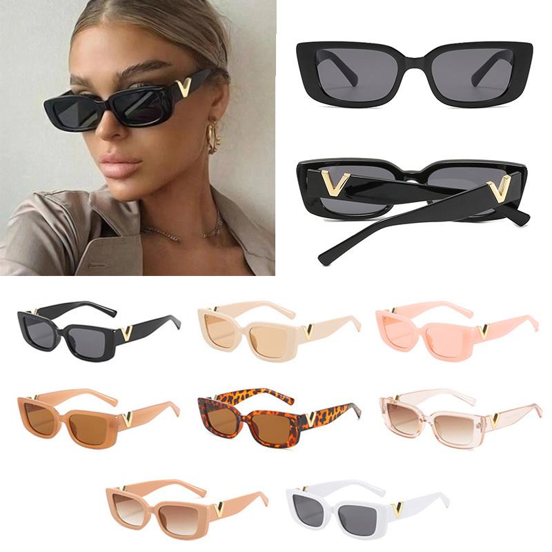 

Sunglasses Retro Rectangle Women Brand Designer Vintage Small Frame Sun Glasses Ladies Classic Black Square Oculos SunglassesSunglasses