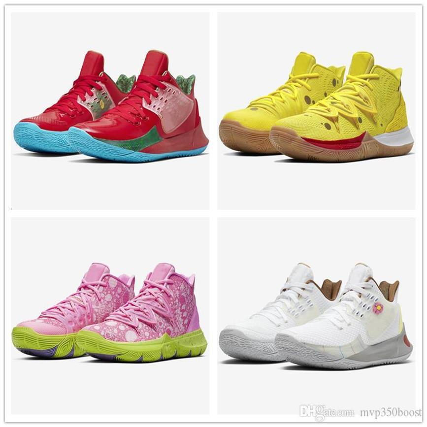 

2019 New Kyrie 5 Boots Shoes for Cheap Irving 4 Sneakers Sports Mens Shoe Wolf Grey Team Red Outdoor Trainers BasketBall Shoe251r, With original shoe box