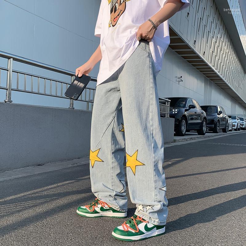 

Men' Jeans Men' Baggy Homme Classic Cargo Pocket Streetwear Black/Blue Loose Straight Casual Pants Biker Denim Trousers -3XLMen' Ber