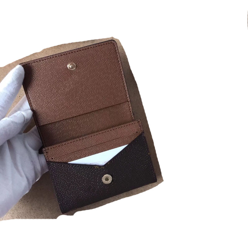 

High Quality Luxurys Designers Purses Wallets Fashion Short Wallet monogrames Classic Card Holder Passport Cards Bag Coin Purse, 63801#brown plaid