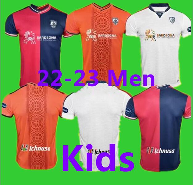 

22 23 Cagliari Calcio HOME soccer jerseys 2022 2023 godin JOAO SUAZO NANDEZ NAINGGOLAN MARIN Simeone SOTTIL Oliva PAVOLETTI maglie da football shirt Men kids kit