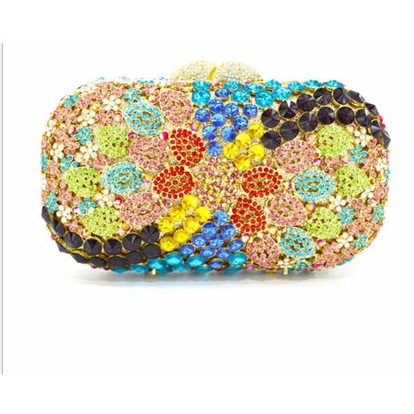 

Evening Bags Arrival Fashion Crystal Cocktail Day Clutches Bag Women Wedding Party Prom Handbag Full Diamonds Clutch BagsEvening, Blue