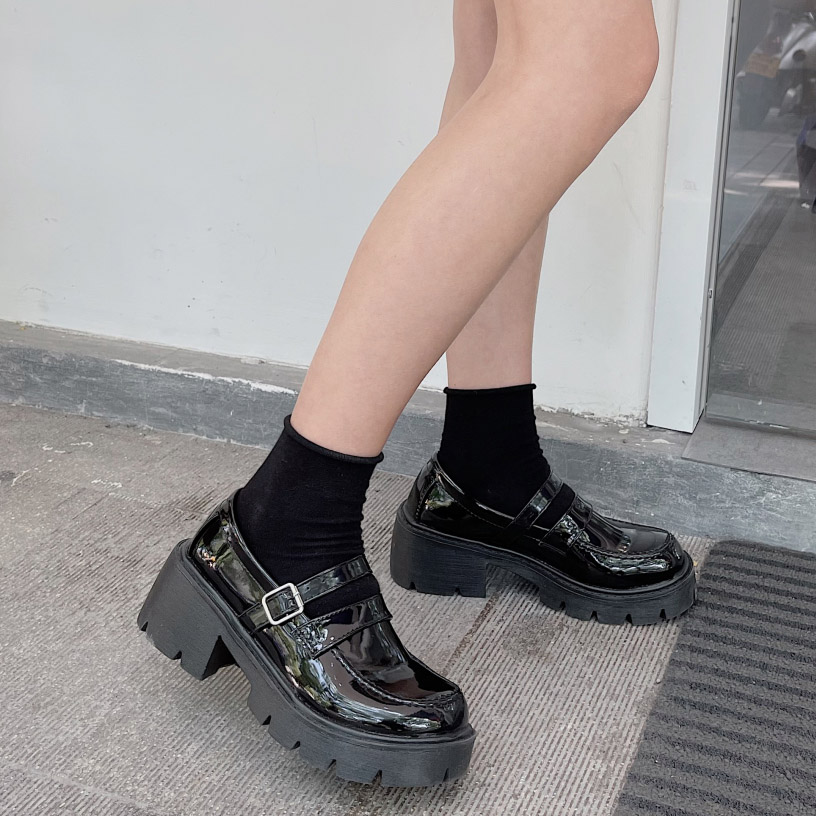

Lolita Shoes Women Japanese Mary Jane Shoes Women Vintage Girls Students JK Uniform High Heel Platform Shoes Cosplay, Matte