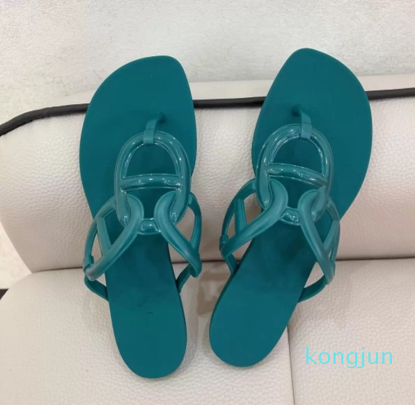 

Fashion-Women Sandals Luxury high Heels leather mid-heel sandal suede designer flat sandals summer beach slippers, 02