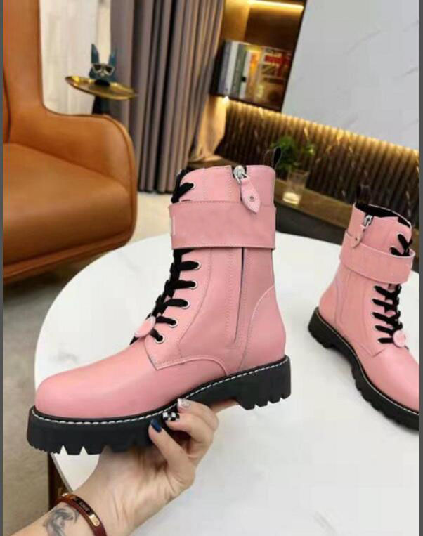 

Luxury New Womens Territory Ankle Boots Autumn Winter Army Snow Knight Shoes Square Bottom Size 34-42, With brand logo