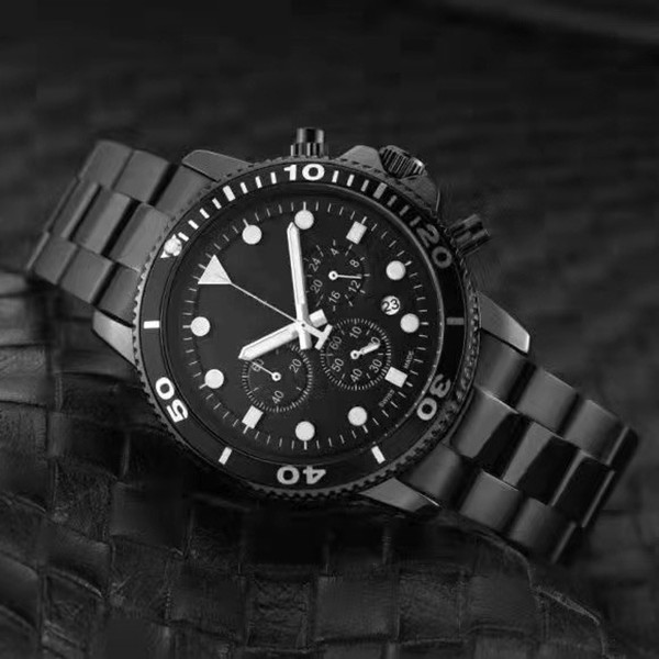 

new All Dials Working Automatic Date Men Watches Luxury Fashion Mens Full Steel Band Quartz Movement Clock Gold Silver Leisure Wrist Watch