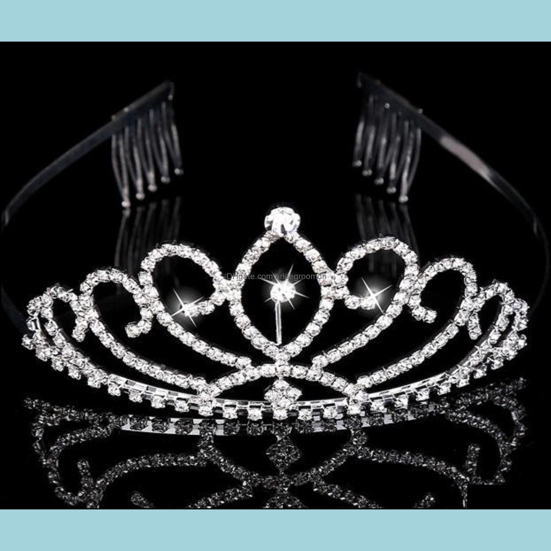 

Headpieces Wedding Accessories Party Events Bridal Tiaras Crowns With Rhinestones Jewelry Evening Prom Pageant Crystal Drop Delivery 202