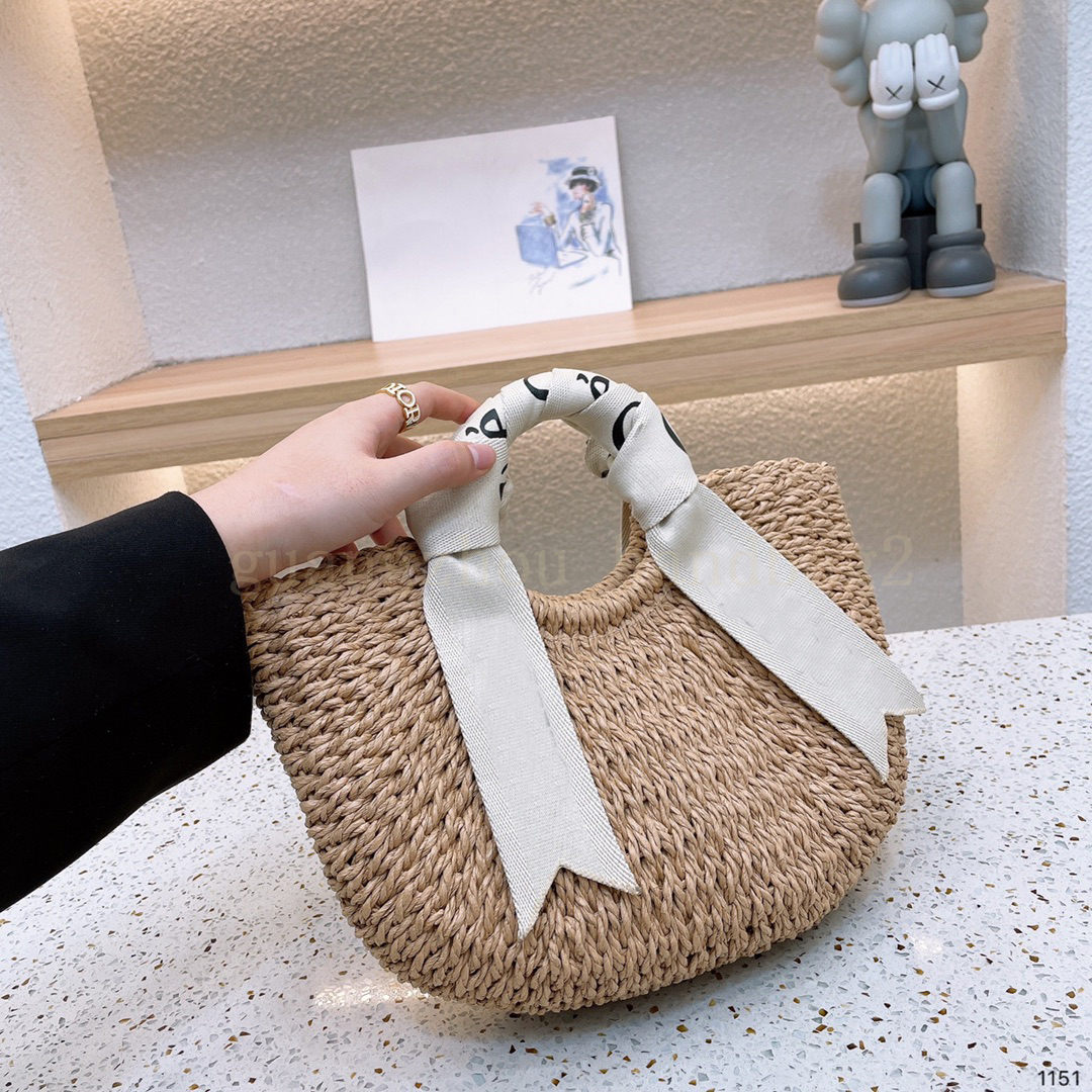

Designer Bags Women Strawing Handbags WOODY Tote Shopping Bag Canvas Fashion Linen Large Summer Beach Bags Luxury Travel Crossbody Shoulder Wallet Purses, Brown