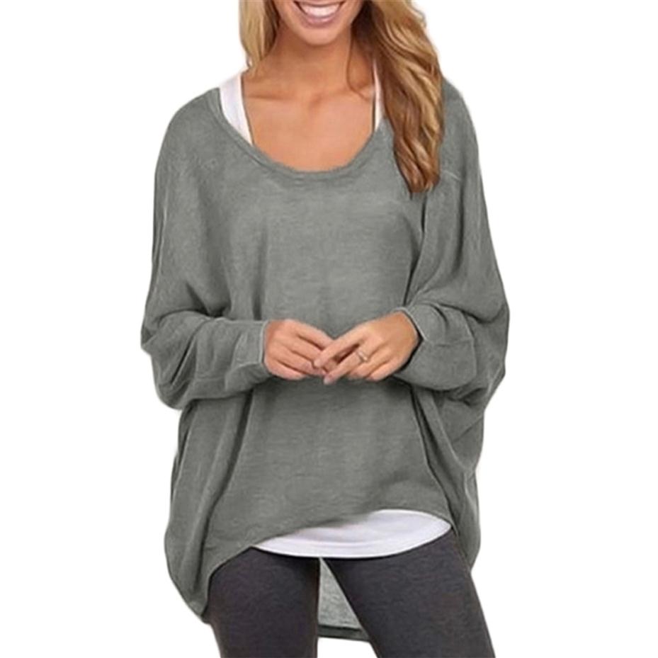 

Spring T Shirt XXXL 5XL Plus Size Women T-Shirt Oversize Casual Loose Batwing Long Sleeve Tops female Jumper Pullover tunic Y200113204, Yellow