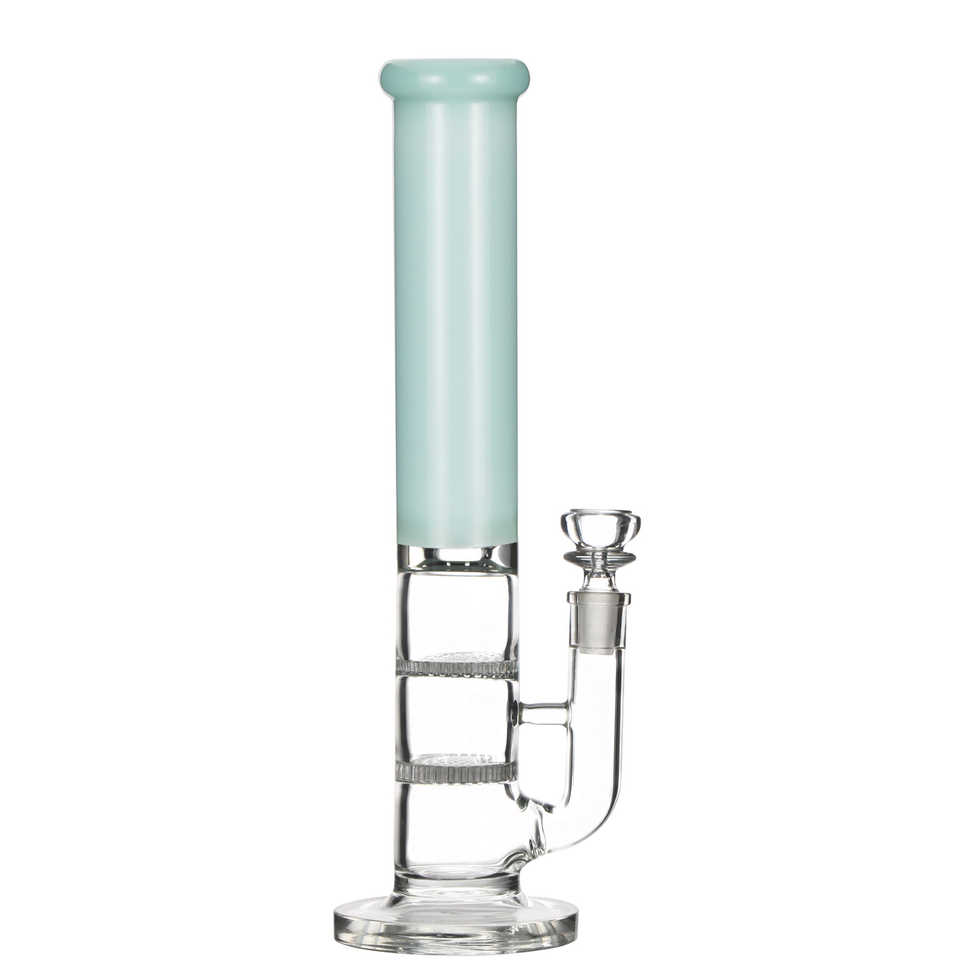 

REANICE hookah Green Glass Bong Straight Thick for Smoking Glass Water Honeycomb Bubbler with 14.5mm Bowl (32cm /12.5inch)