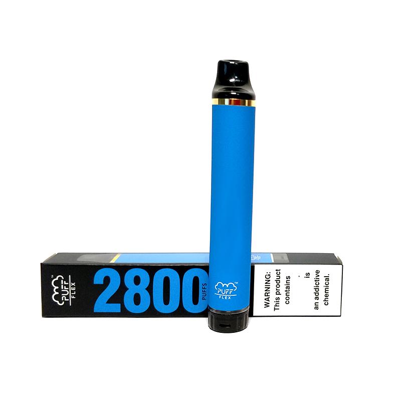 

Puff Flex 2800 Bars Hits 2% 5% disposable Vape pods device kits e cigarette 850mah battery pre-filled 8ml vaporizer 20 colors