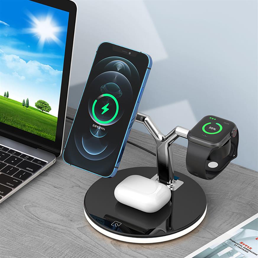 

Magnetic Charging Bracket Y Shape Wireless Charger Three-In-One For Mobile Phone Watch 25w Fast Charge Epacket265U