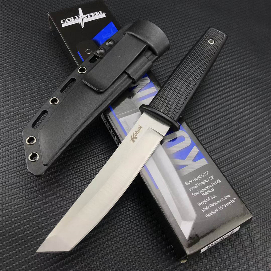 

Cold Steel 17T KOBUN Fixed Blade Knife Tanto Point 58HRC Outdoor Camping Hunting Survival Pocket Knives Utility edc with ABS Sheath 176 26SXP Spartan Tools