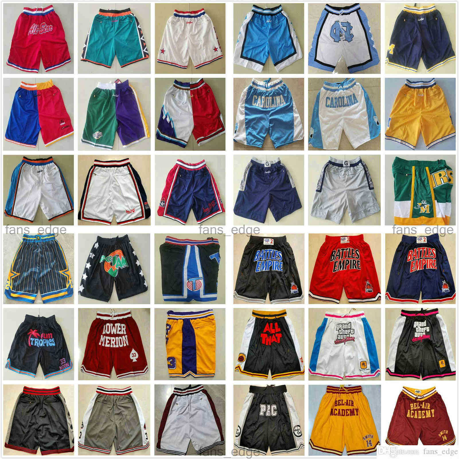 

Basketball Shorts Just Don Short''nba''Retro Sports Pocket Zipper Sweatpants Pant Space Jam Tune Flint Tropics Semi Pro 33 Jackie Moon NCAA, Tell us which one