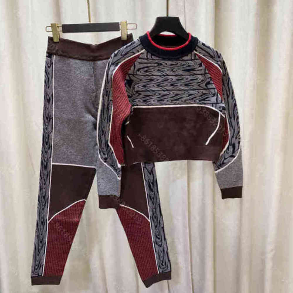 

2021 designer legging yoga suit Tech fleece long sleeve sweaters for women wool knits pants two-piece double F letter logo brand running fitness suit
