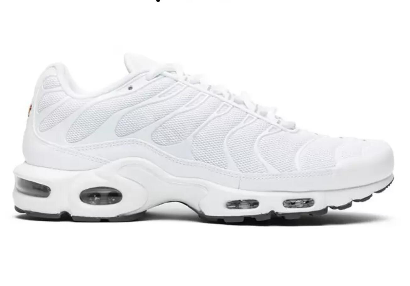 

tn plus running shoes mens Oreo women triple white Breathable sneakers trainers outdoor sports fashion Size 5 6 7.5 8.5 9 9.5 10.5 11.5 12.5 13.5