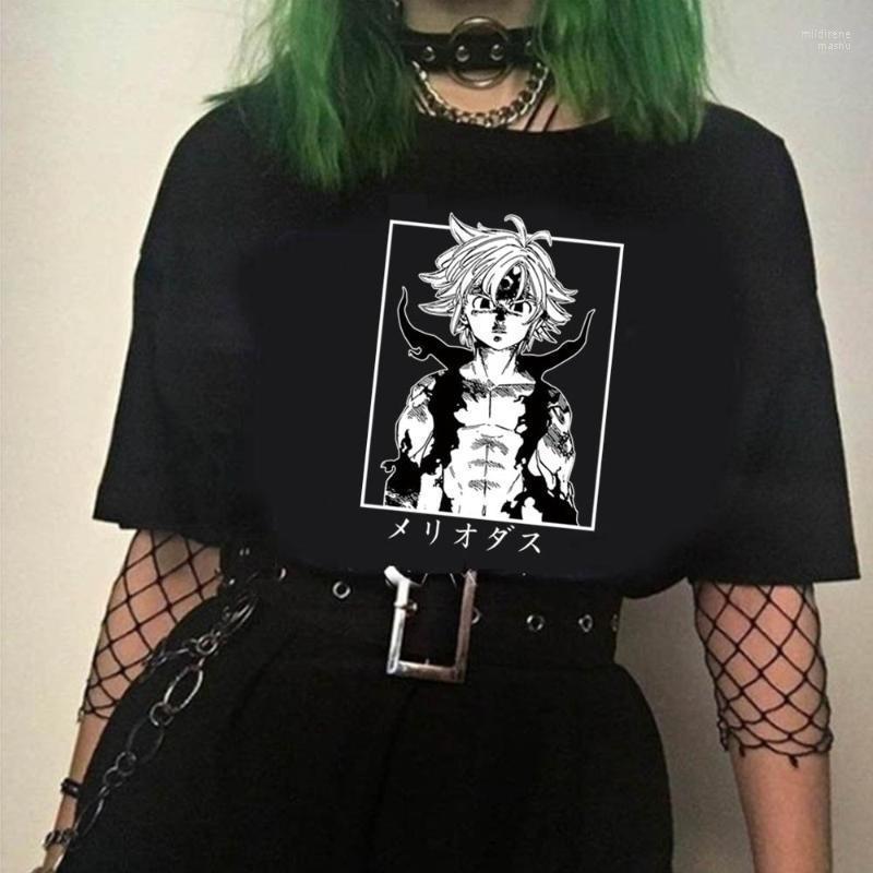 

Men's T-Shirts Anime The Seven Deadly Sins T-Shirt For Men Short Sleeve Manga Meliodas Funny Shirt Tops Gift Idea Mild22, Black