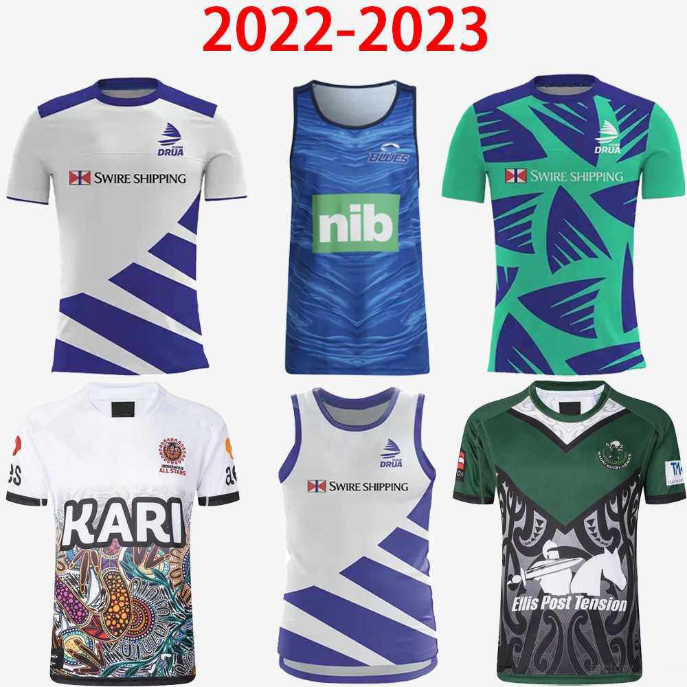 Fidji Hurricane Crusades Highland Chief Blues Maori Super Rugby League Jerseys 2022 2023 Mustang Training Portez des chemises pour hommes adultes