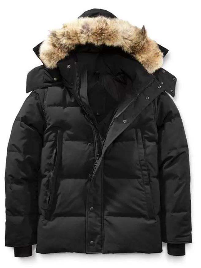 Black And Red Logo mens Down Parkas new thick warm windproof waterproof long section slim Wyndh down jacket male winter Coat Doudoune Homme caps