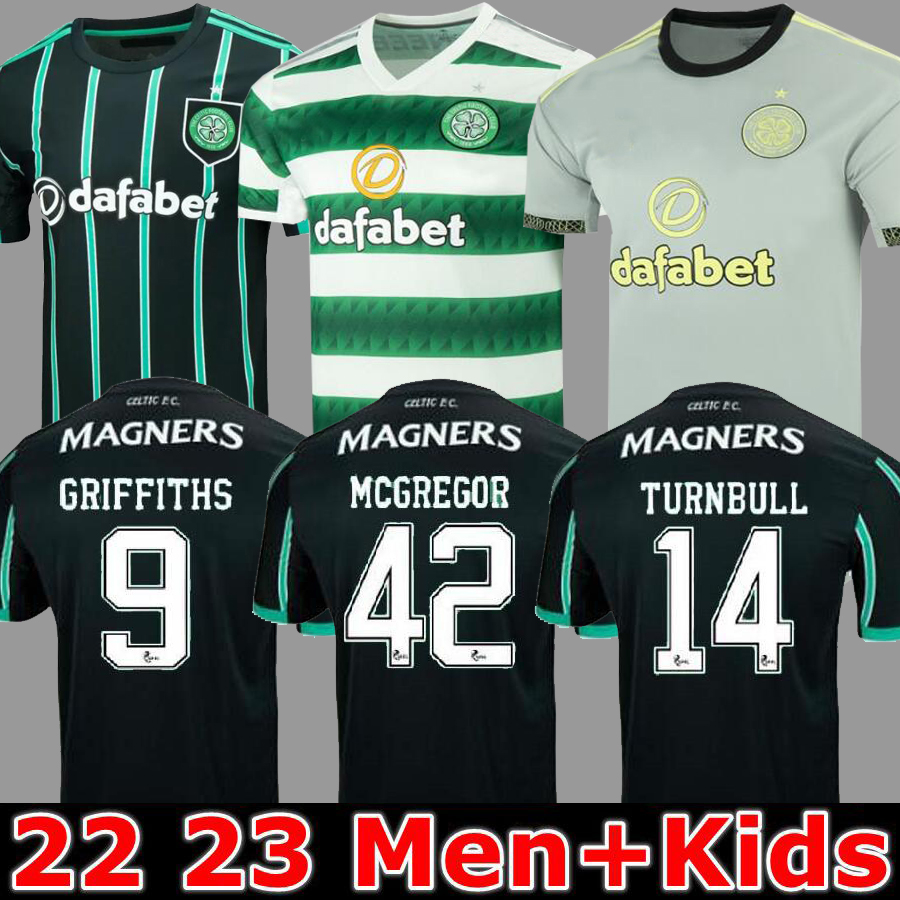 

22 23 Celtic away home soccer jersey EDOUARD 2022 2023 Men Kids BROWN DUFFY TAYLOR ELYOUNOUSSI MCGREGOR away black child FANS player version football shirts, 22 23 third kids