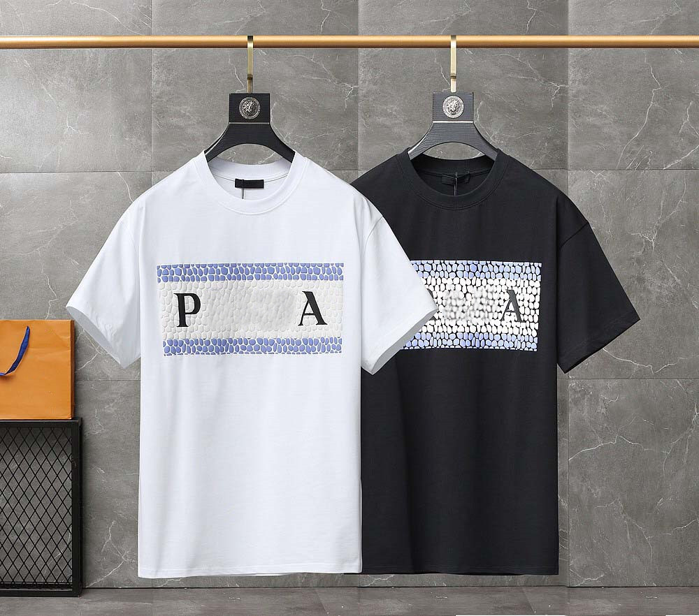 

2022 Designer Men Black t shirts Fashion France Letter gradient printing craft logo Short Sleeves White T-Shirts Man Shirts Women sweater Top Quality Cotton Tops af1
