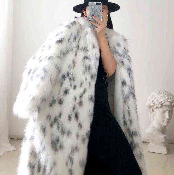 

Long loose fur leather coats womens warm faux mink fur leather jackets women autumn clothes winter thicken fashion T220810, Photo