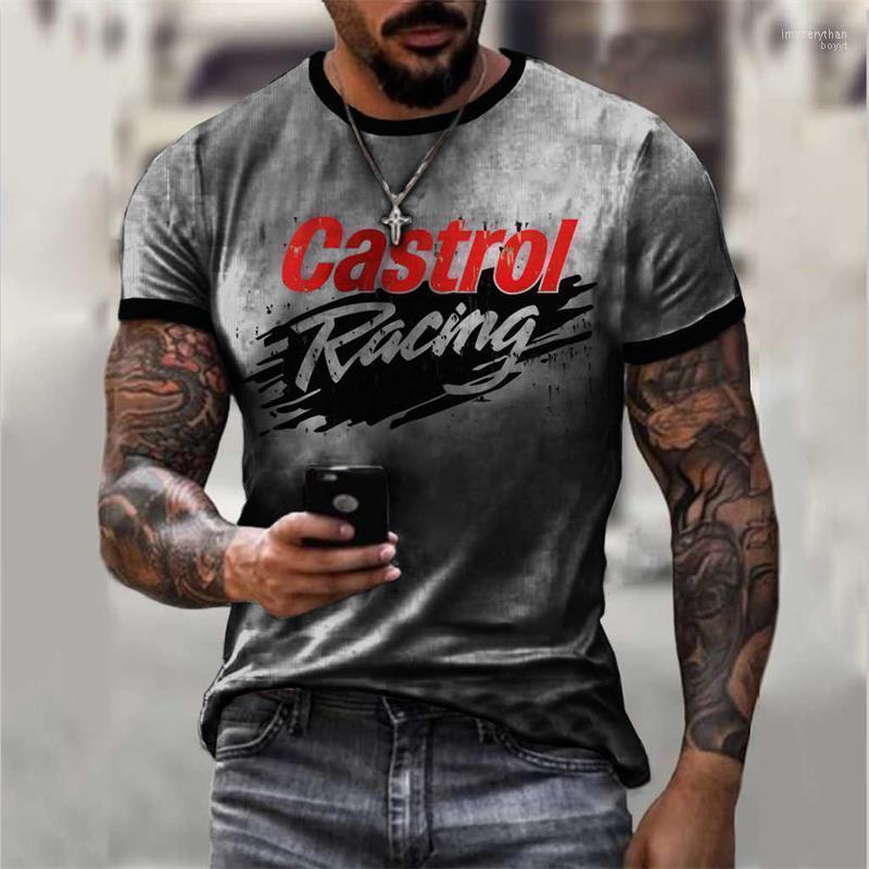 

Men's T-Shirts Summer Men's Stand Collar Top Retro Short Sleeve T-Shirt 3D Printing Ethnic Alphabet Harajuku Fashion T-ShirtMen's Imon22, Qr013